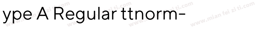 ype A Regular ttnorm字体转换